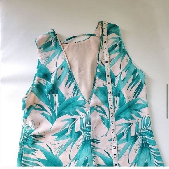 H&MāSleevelessāLinedāLikeĀ NewāDressāpalmāprint - Picture 6 of 11